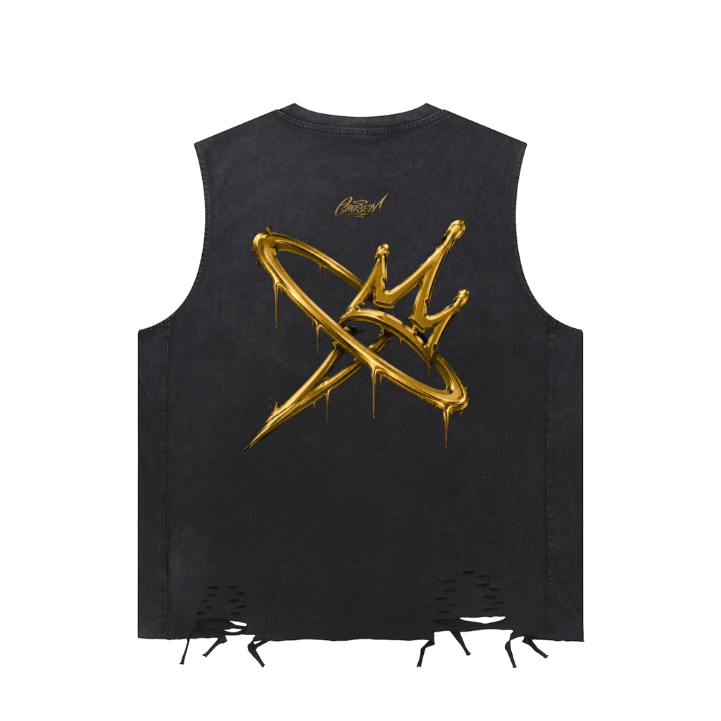 Snow Washed Raw-Hem Tank Top