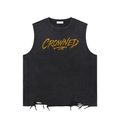 Snow Washed Raw-Hem Tank Top