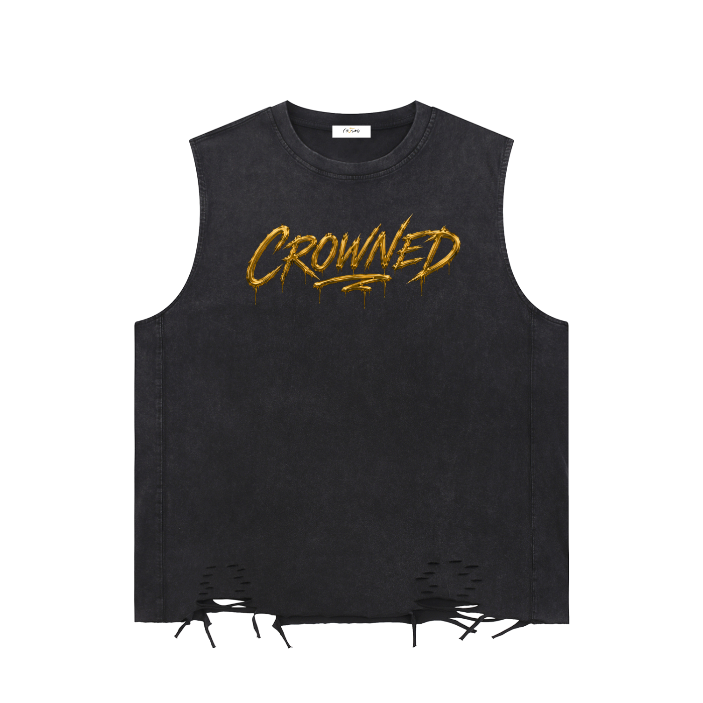 Snow Washed Raw-Hem Tank Top